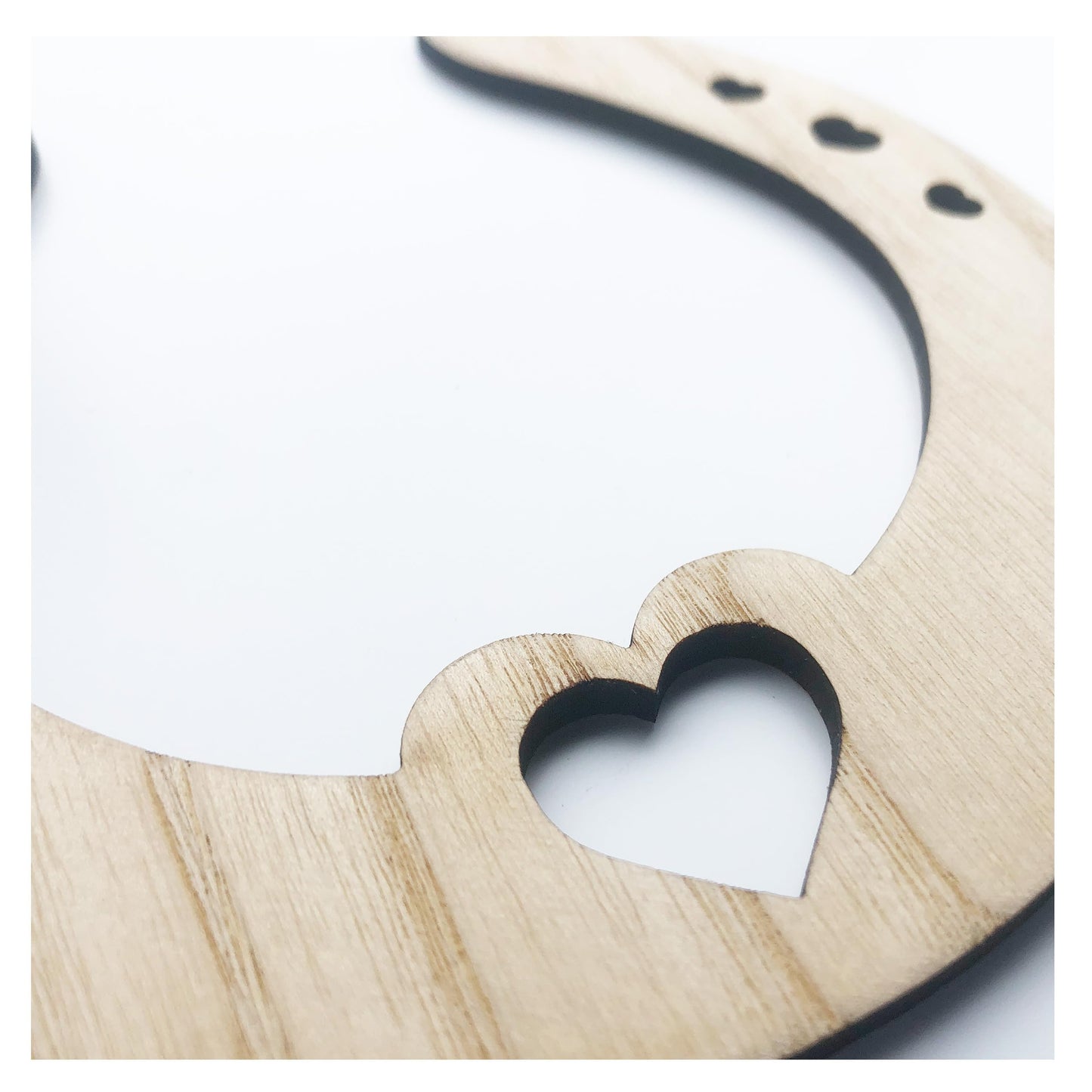 Wooden Horseshoe Plaque, Good Luck Wedding Gift, Anniversary Present, Room Hanging Decor for Couples, Friends