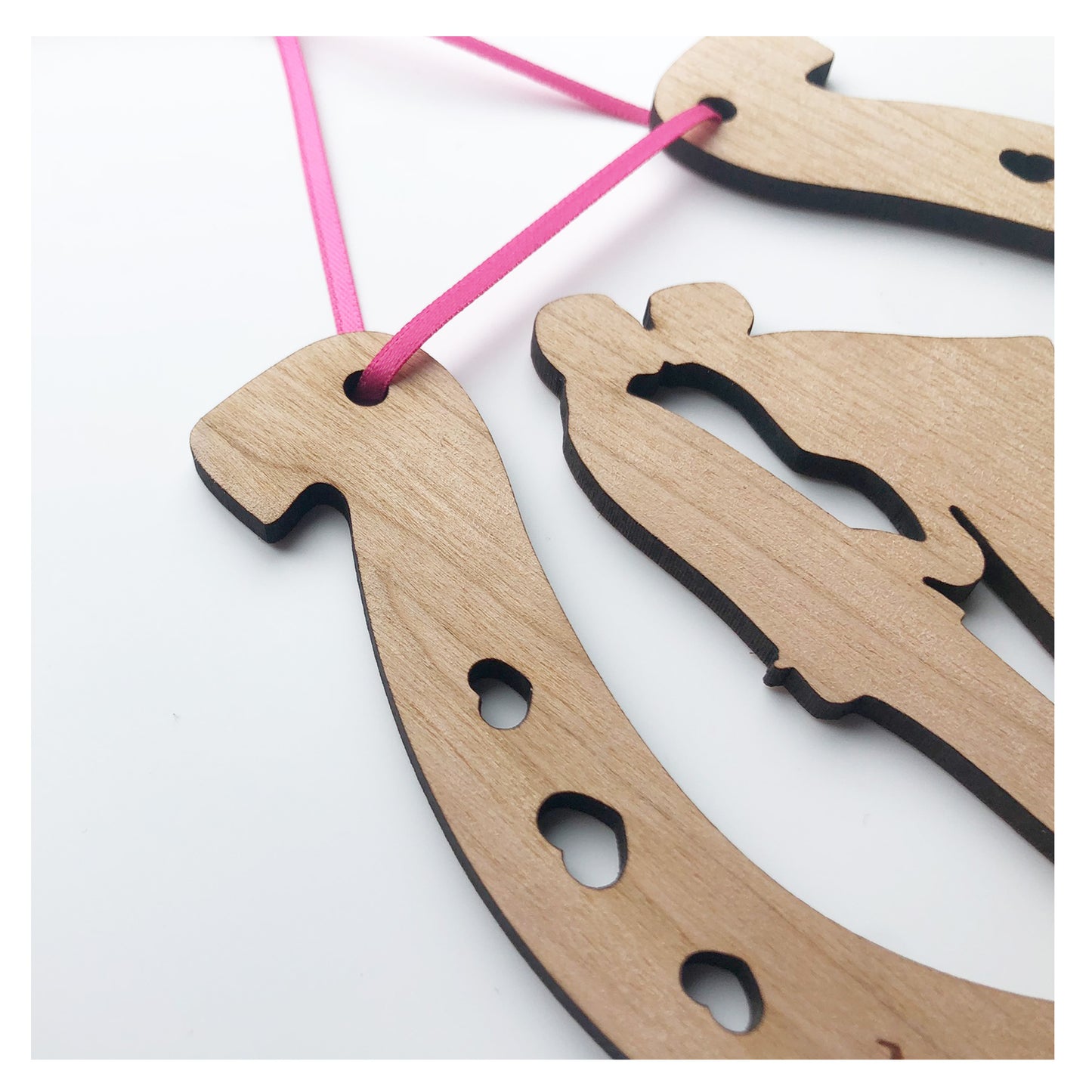 Perfect Wedding Gift Personalised Wooden Lucky Horseshoe Bride and Groom Present - Various Ribbon Colours Available