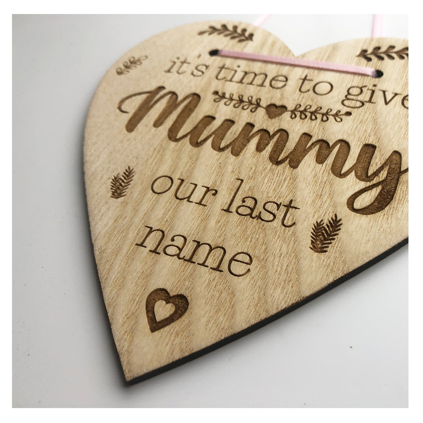 It's Time To Give Mummy Our Last Name - Wedding Sign For Children Of The Bride & Groom To Hold