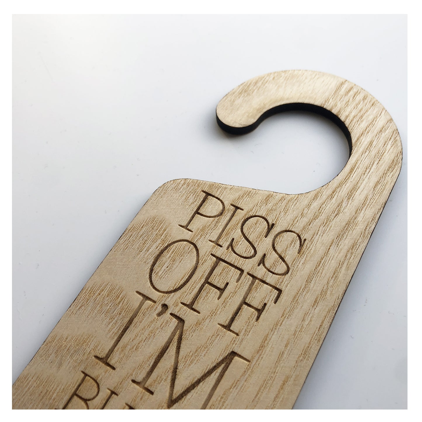 Piss Off I'm Busy Funny Please Do Not Disturb Door Sign Wooden Hanging Door Knob Sign Office Home