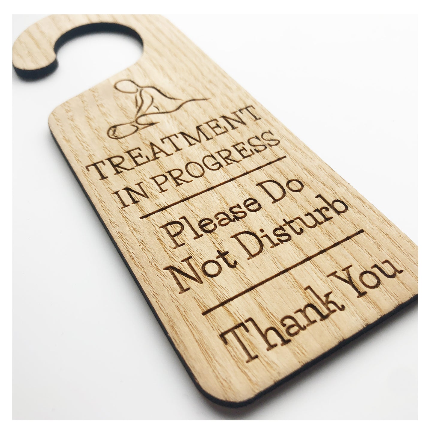 Treatment In Progress Do Not Disturb Wooden Hanging Door Knob Sign Office Home With Icon Salon Massage Sign