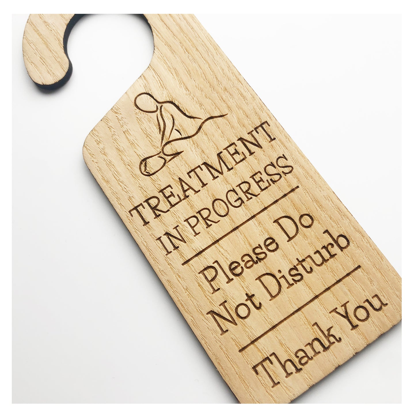 Treatment In Progress Do Not Disturb Wooden Hanging Door Knob Sign Office Home With Icon Salon Massage Sign