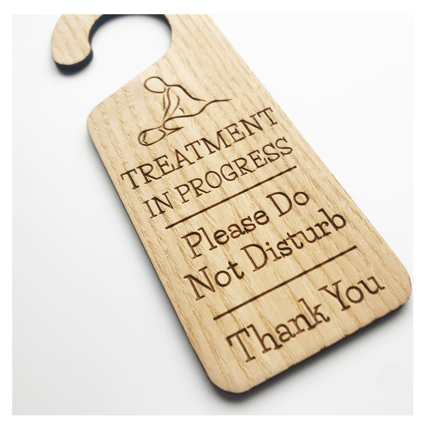 Treatment In Progress Do Not Disturb Wooden Hanging Door Knob Sign Office Home With Icon Salon Massage Sign